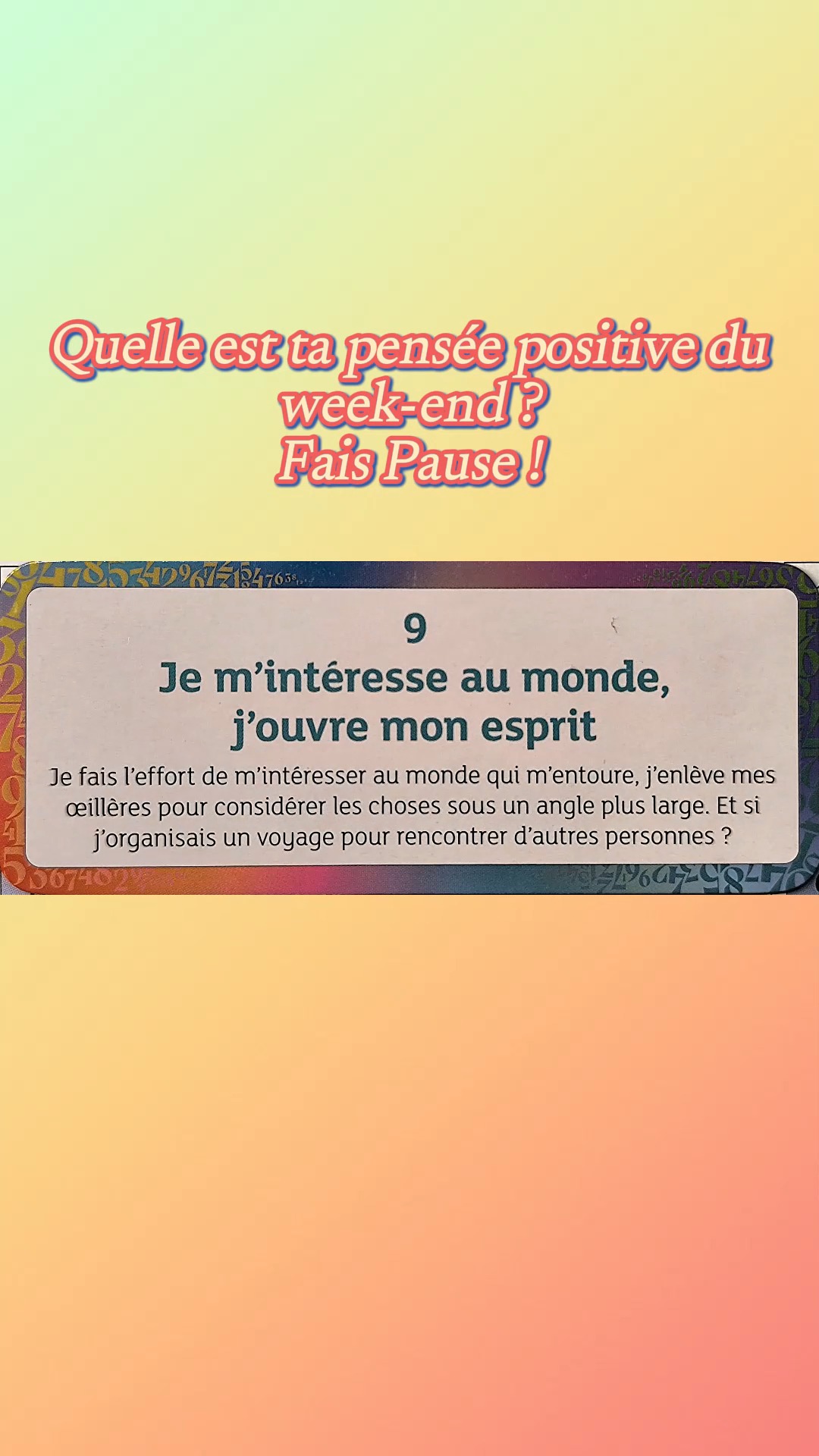 Et si tu choisissais l'énergie de ton week-end ?🌿 La numérologie nous ...