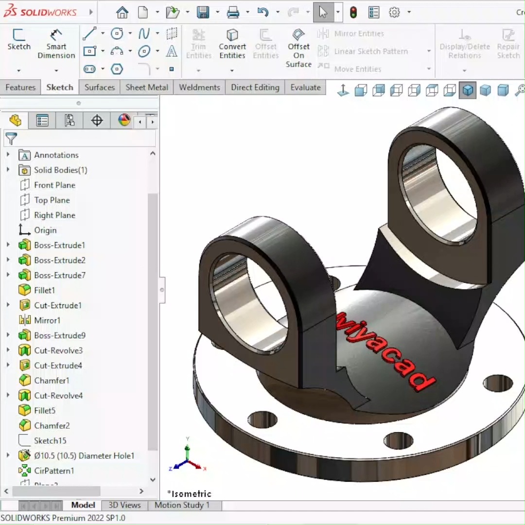 Design of Universal Cross Holder in Solidworks We are learn about ...