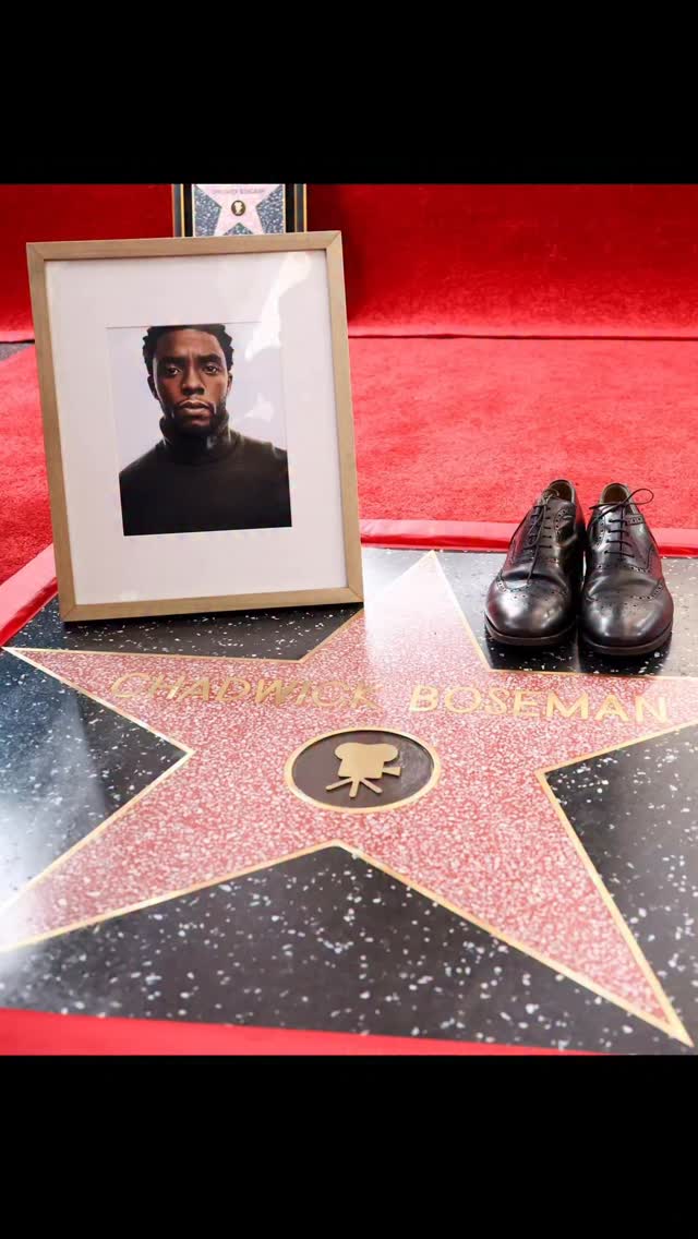 Chadwick Boseman received his star on the Hollywood Walk of Fame today ...