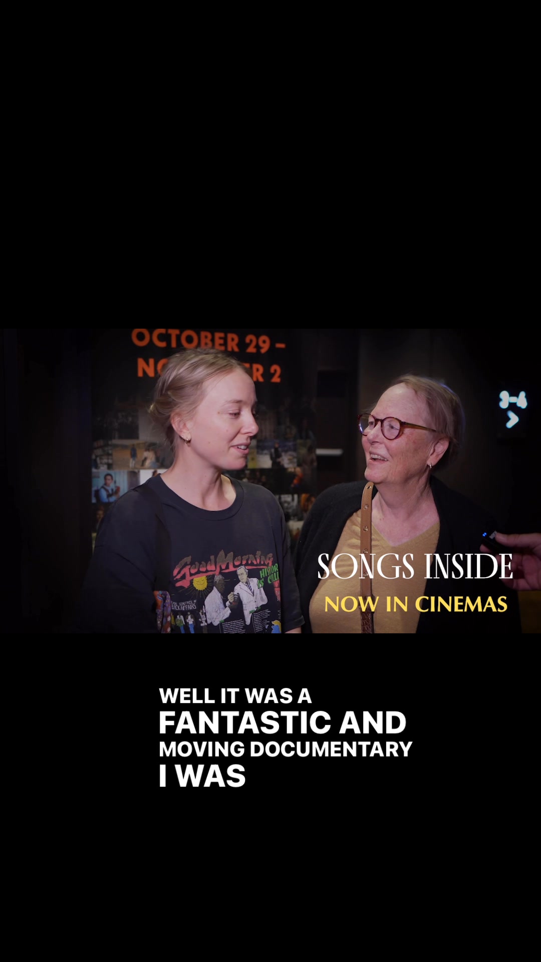 SONGS INSIDE is in select cinemas now, featuring exclusive Q&As with ...