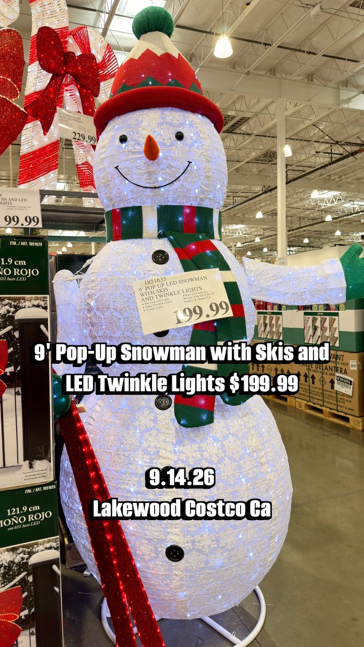 Costco has this adorable Snowman on Skis with LED Lights, and this
