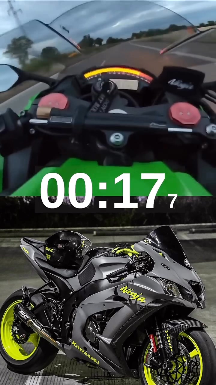 KAWASAKI NINJA ZX10R TOP SPEED 0-300 KM/H in 30seconds