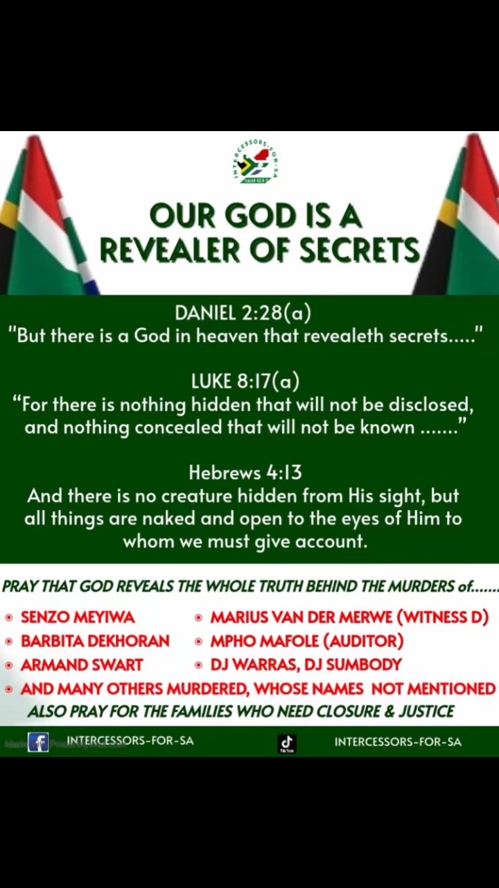 Dear Intercessors Pray that God reveals the truth behind the murders of ...