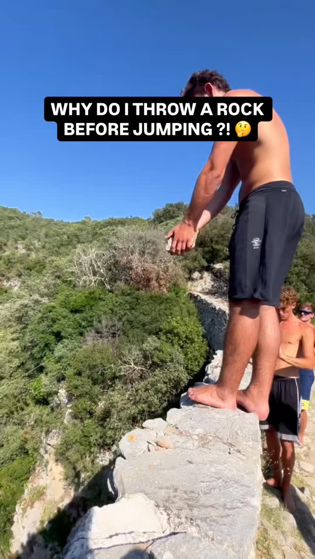 No — cliff jumpers don’t throw rocks reduce the water surface tension ...