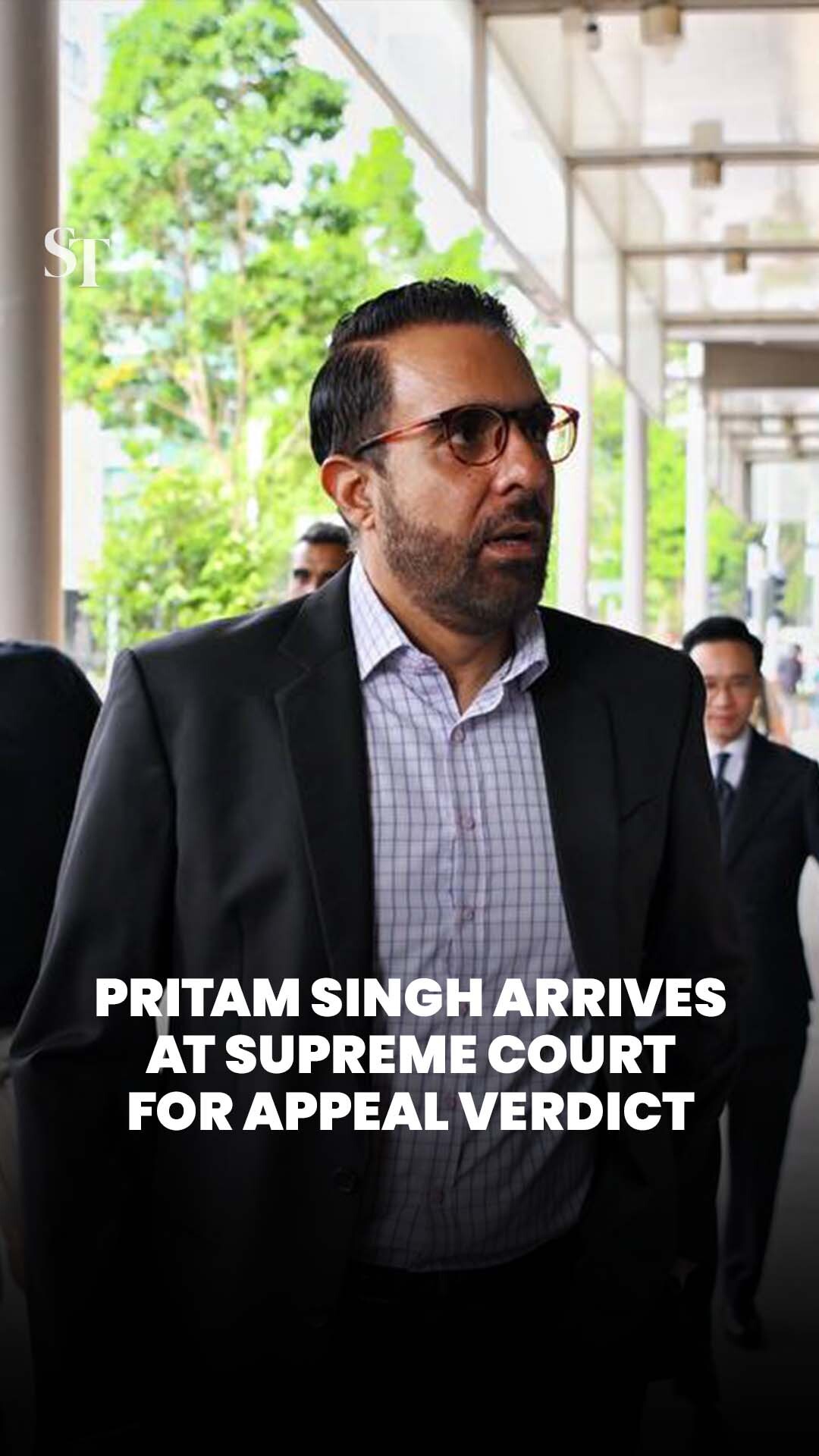 WP chief Pritam Singh arrives at the Supreme Court, flanked by his ...