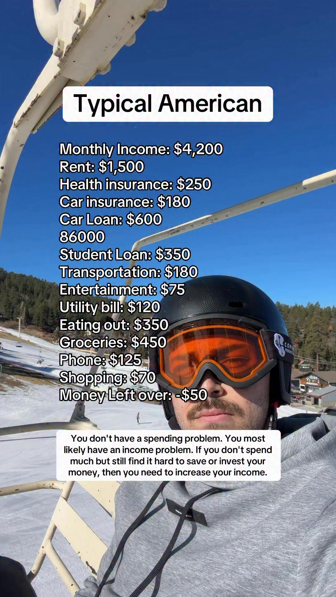 You probably have an income problem, not a spending problem. | Josh Rincon