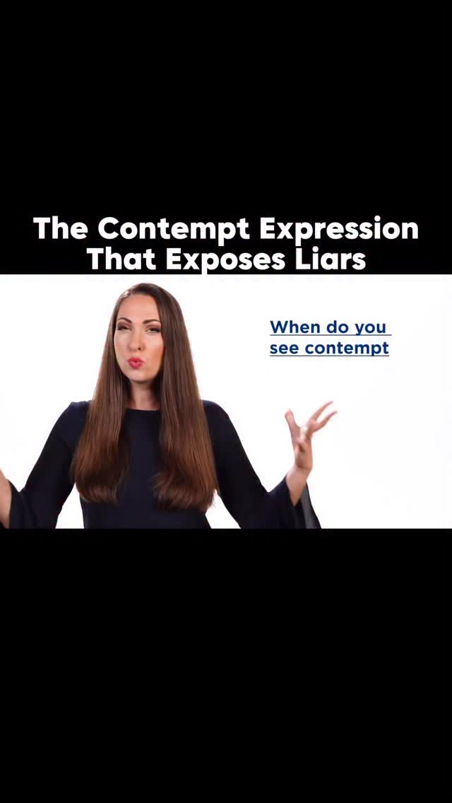 The Contempt Expression That Exposes Liars | Vanessa Van Edwards | Facebook