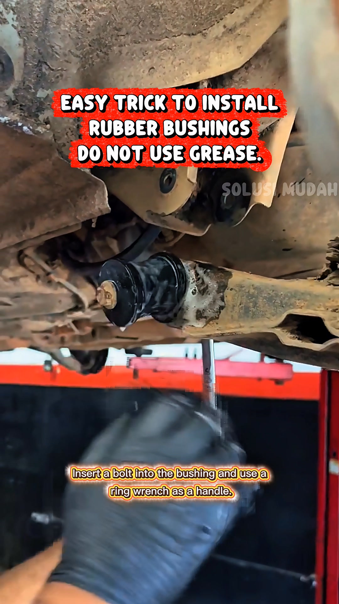 Easy trick to install rubber bushings without using grease. Stop using ...
