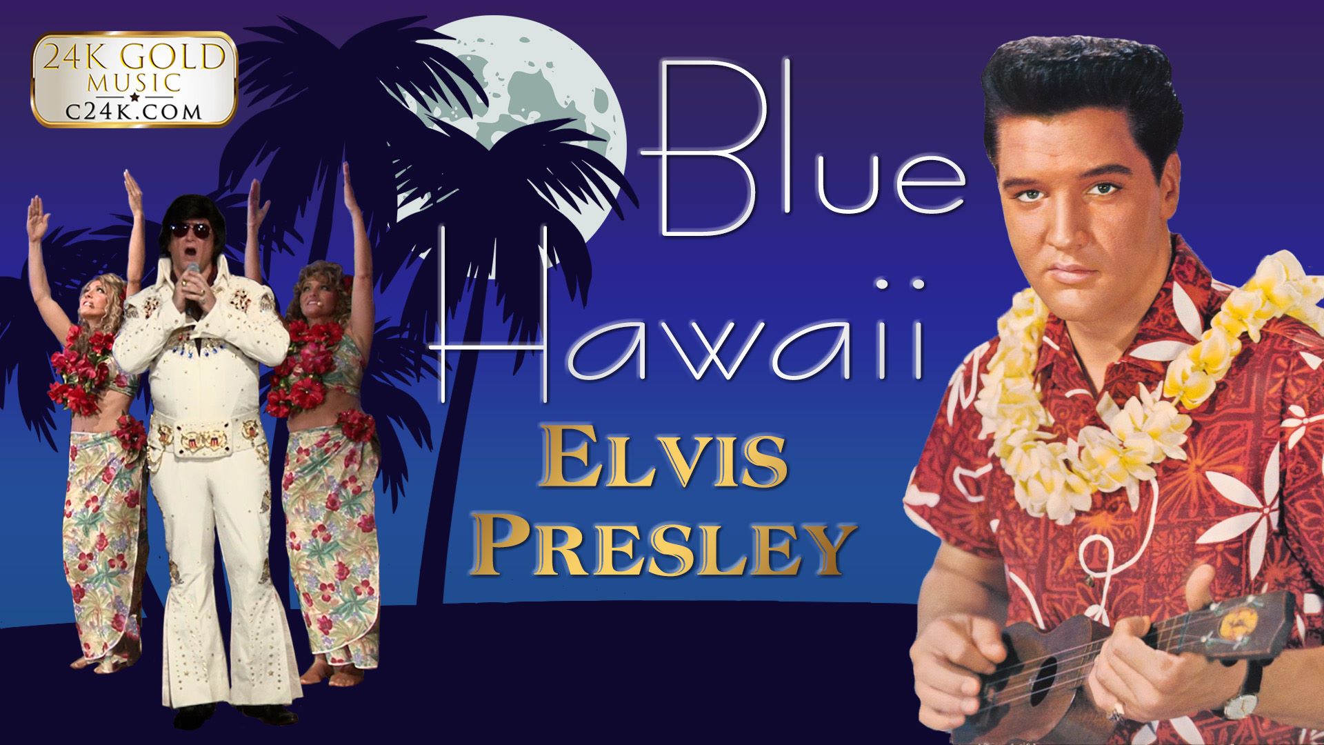 Elvis Presley Blue Hawaii 24K金メッキレコード