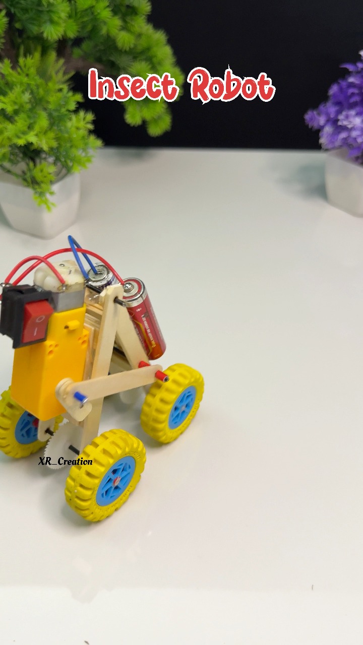 Insect Robot with Dcmotor🐞 #youtubeshorts #project #dcmotor #motor # ...