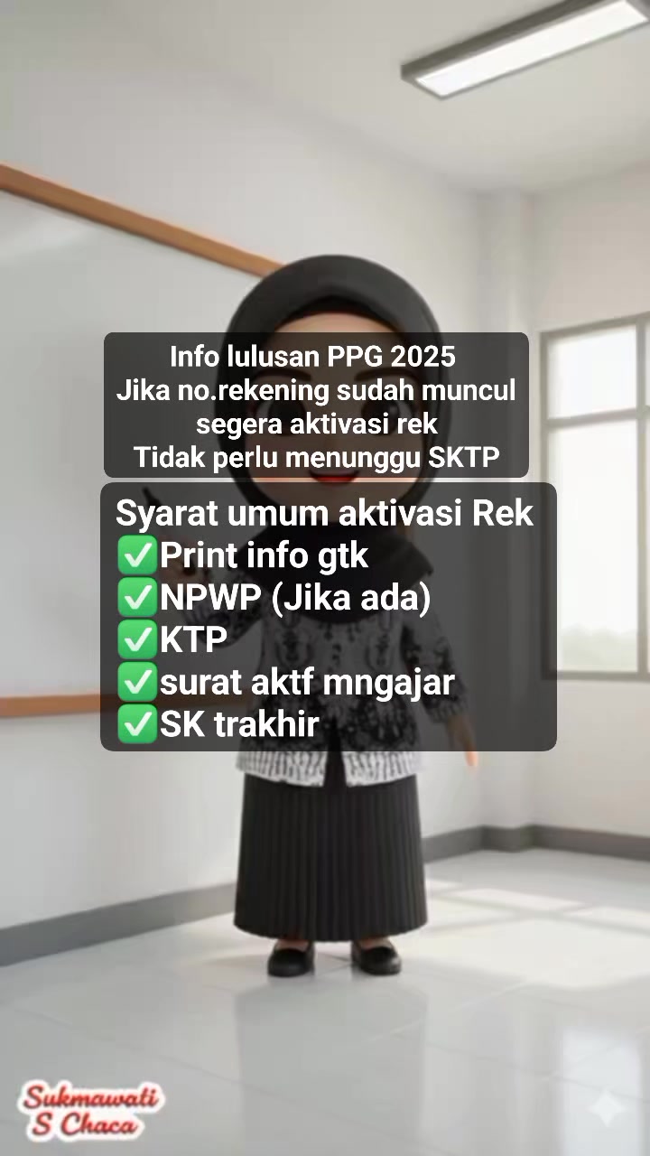 Info PPG lulusan 2025 Bagi yang sudah muncul /valid no.rek Silahkan ...
