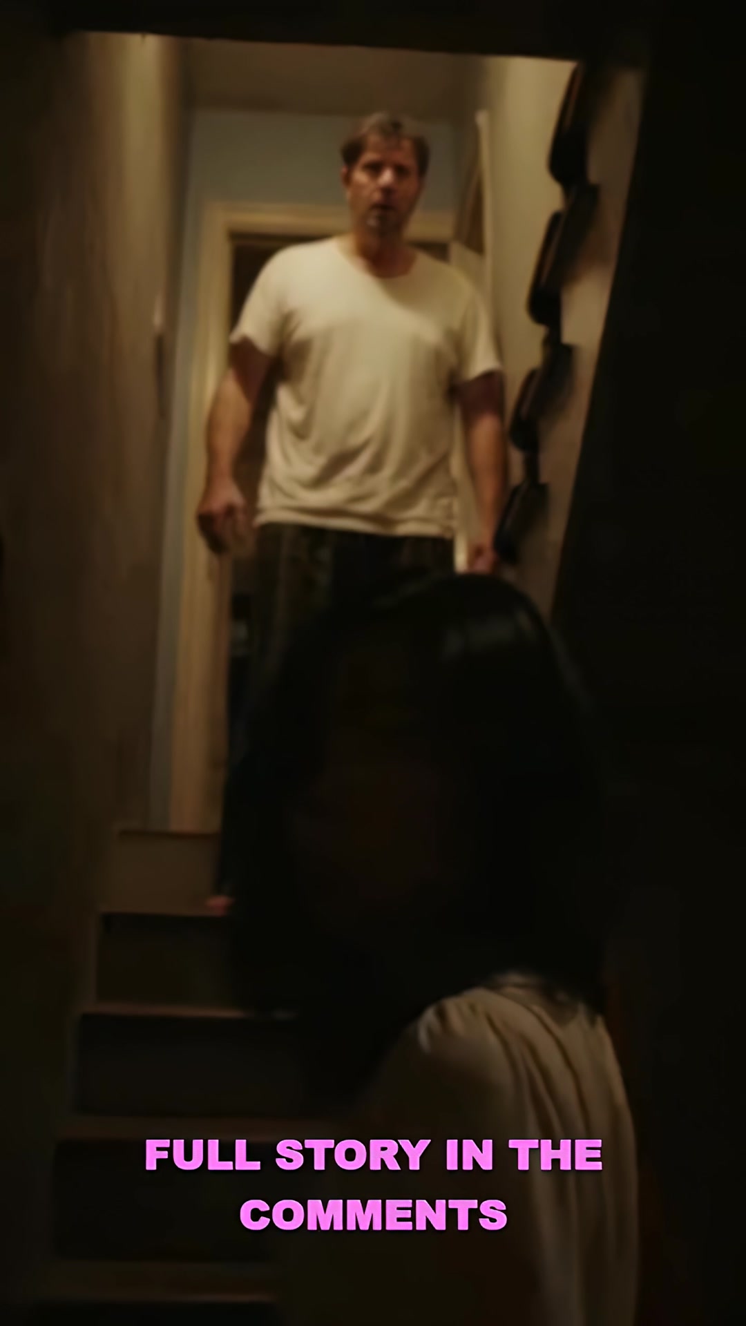 Matthew locks the basement door during his 