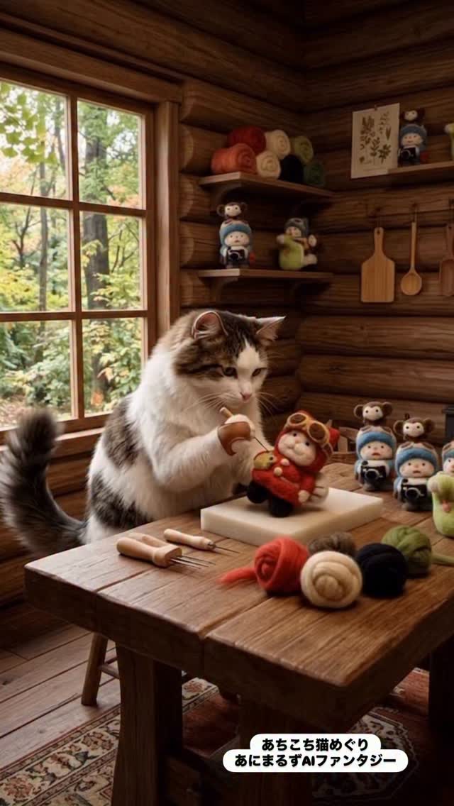 羊毛フェルト 羊毛フェルトを楽しむ😸🐹🐭 （羊毛作品は私が作ったオリジナル作品