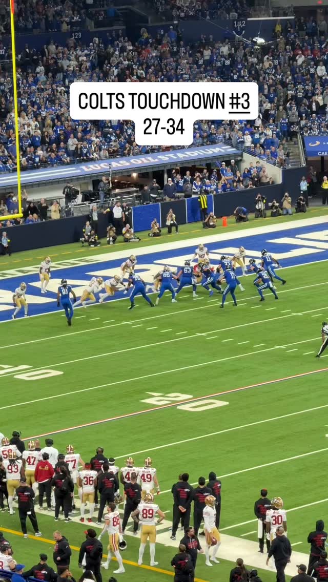 Colts score their 3rd touchdown of the night. #49ers #Colts #MNF #NFL ...