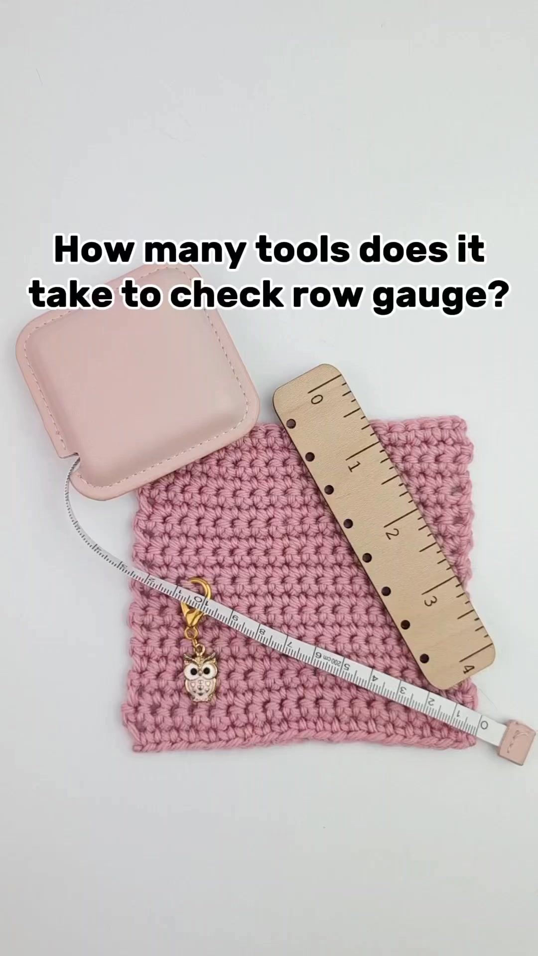 How many tools does it take to check row gauge? Just ONE! Just like our ...