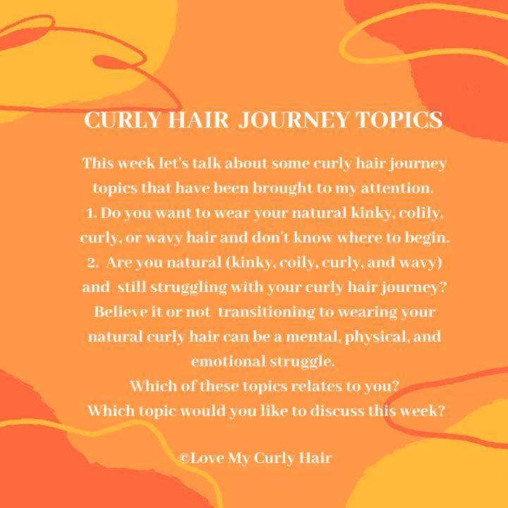 This week let's talk about some curly hair journey topics that have ...