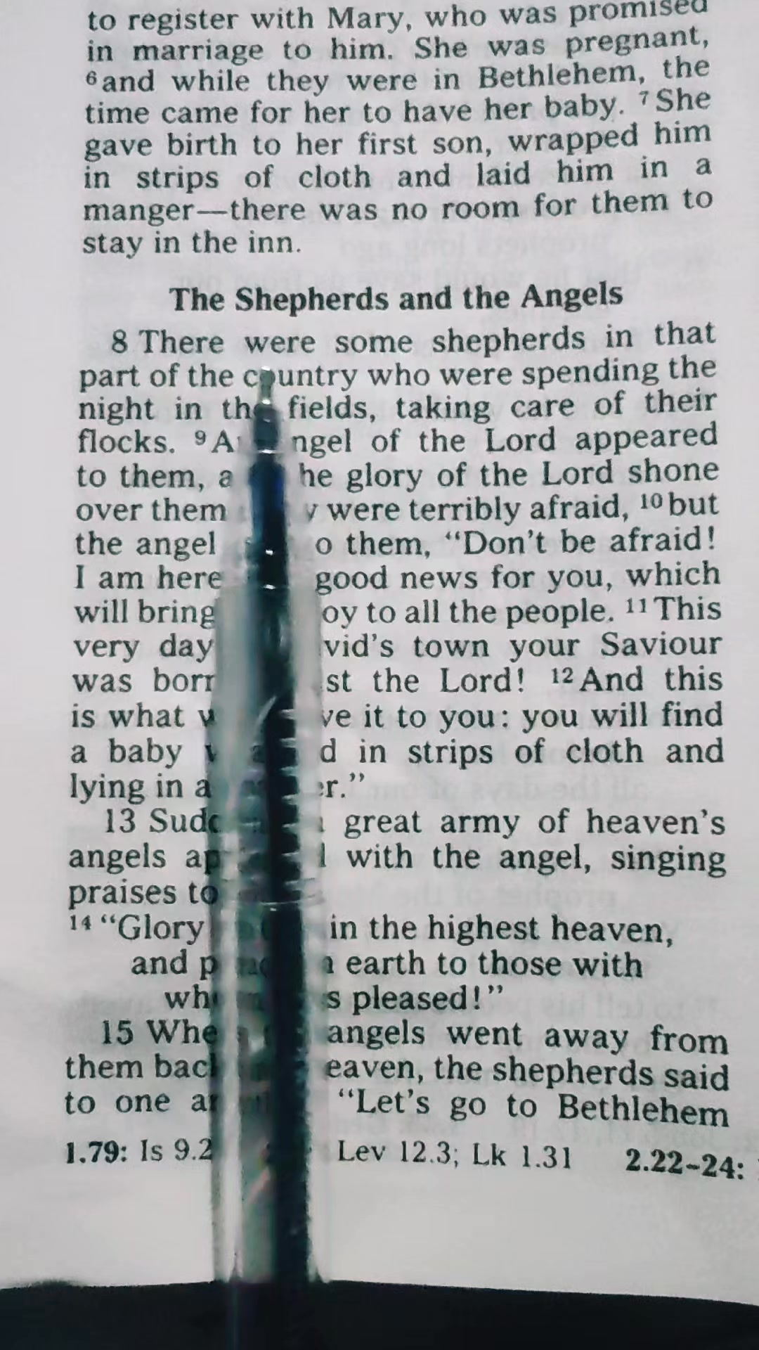 Scriptur luke 2 :8-13, glory to God in the highest, and peace on earth ...