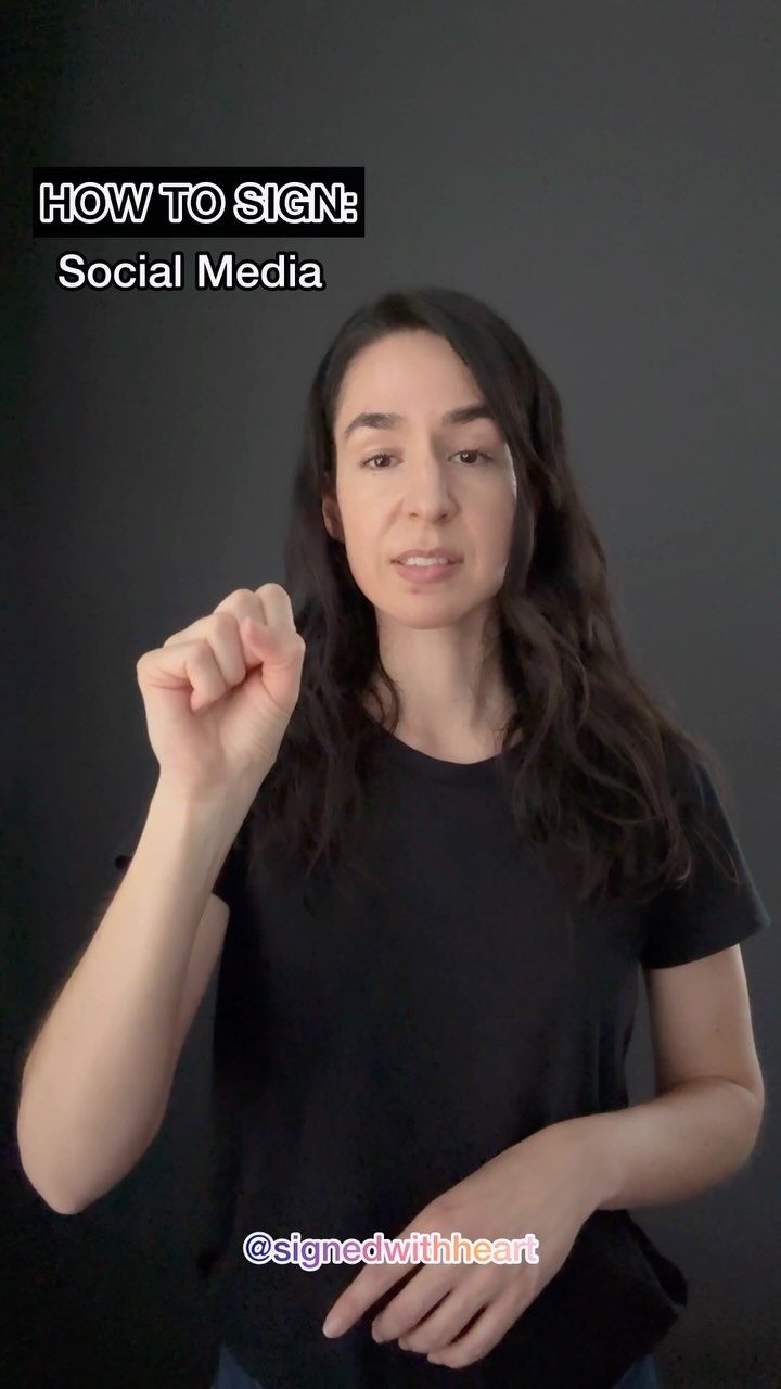 Here’s a quick video showing how to sign Social Media in American Sign ...