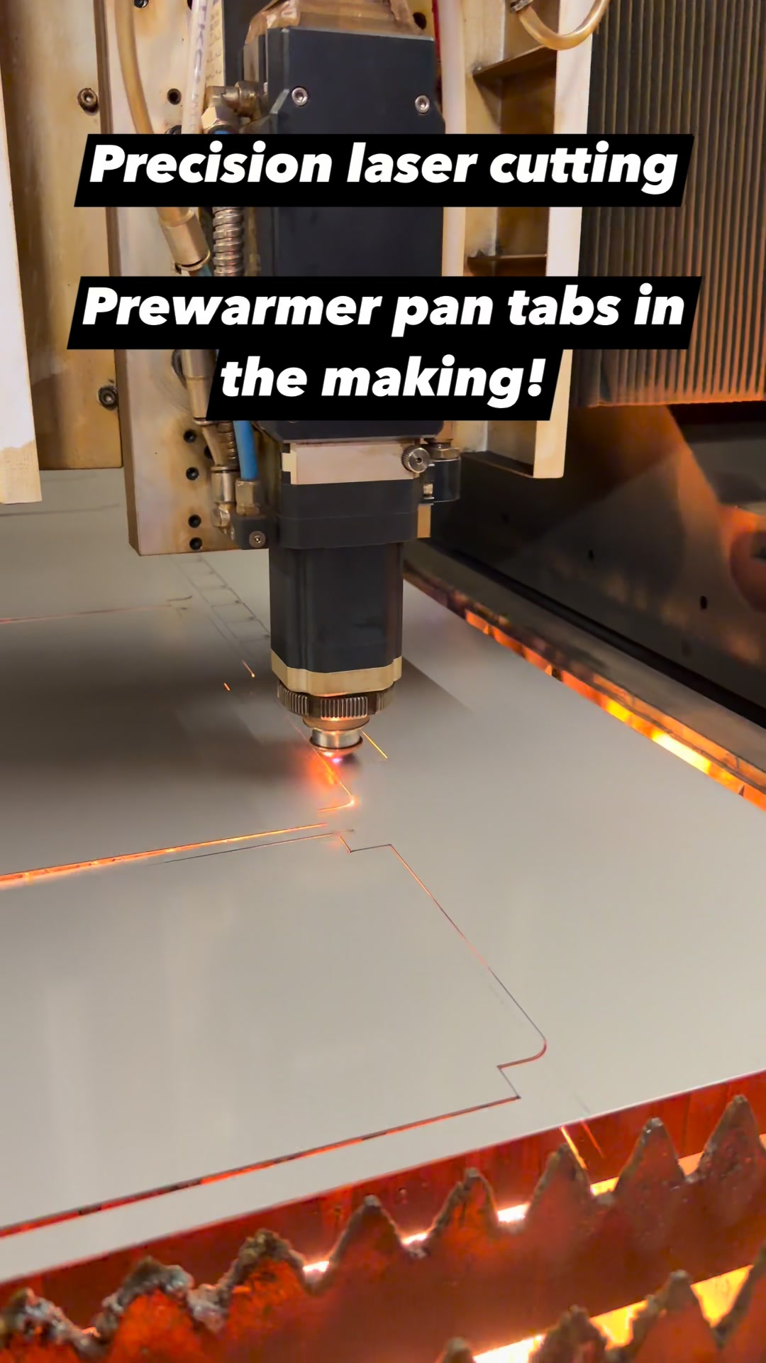 Laser cutting prewarmer pan tabs 🔥 Every Bassett Maple Co. evaporator ...