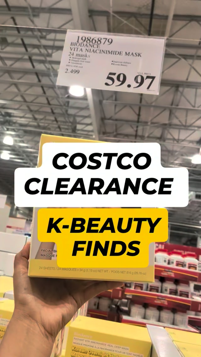 ✨ Costco Canada K-Beauty Clearance Finds 🇰🇷💖, Calling all skincare lovers! These K-beauty deals are worth checking out before they're gone. 👀, 💧 Biodance Vita Niacinamide Masks (24-Pack) – $59.97 ✨ 