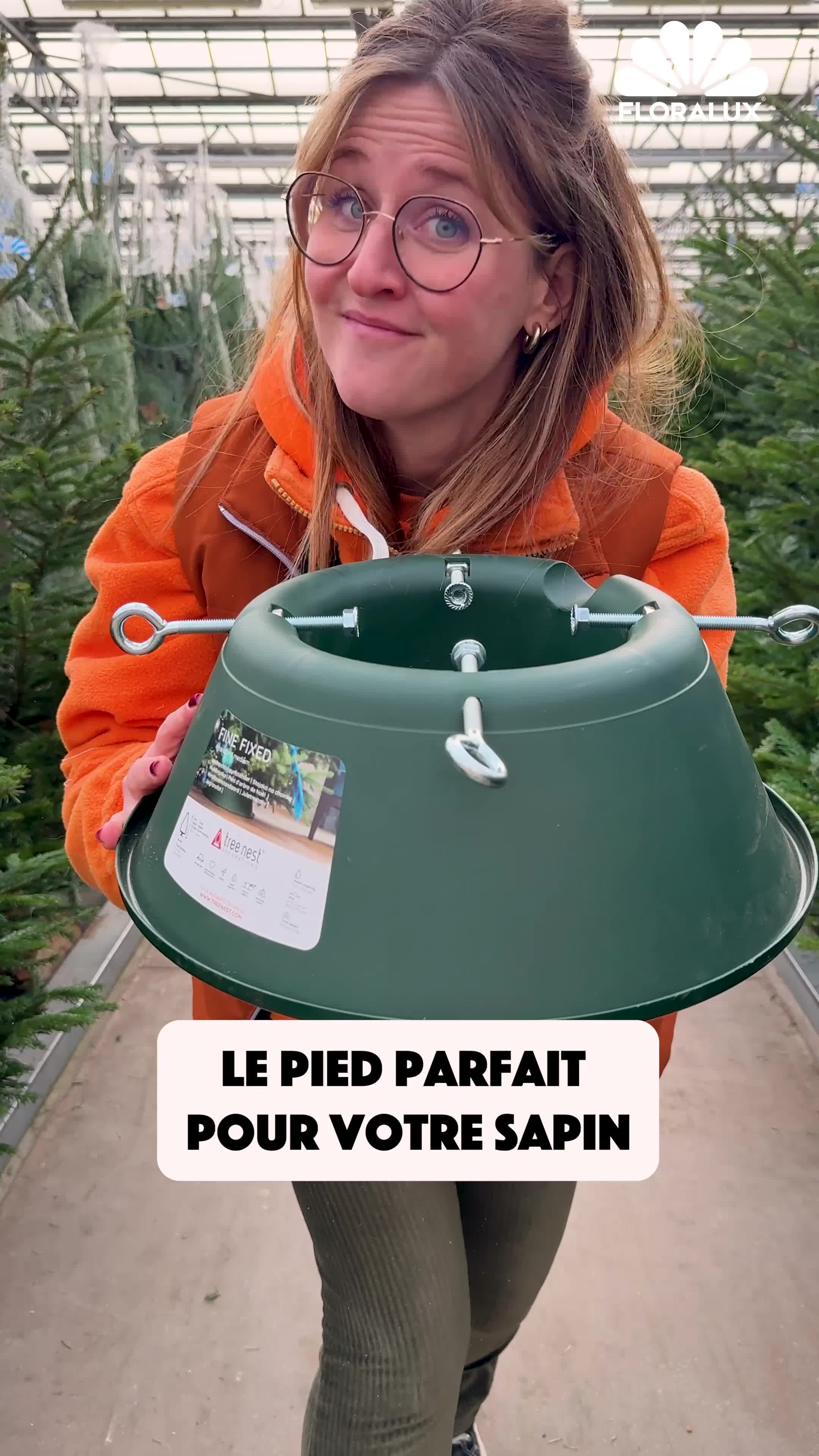 Véritable support de sapin de Noël avec réservoir d'eau, peut contenir jusqu'à 2,1 m, diamètre du tronc : 40-105 mm (vert