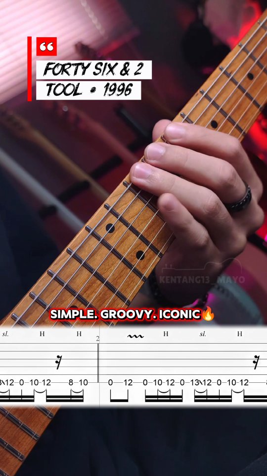 One of the most iconic groovy metal riffs🤘 Try this TAB👇 #guitarriff # ...
