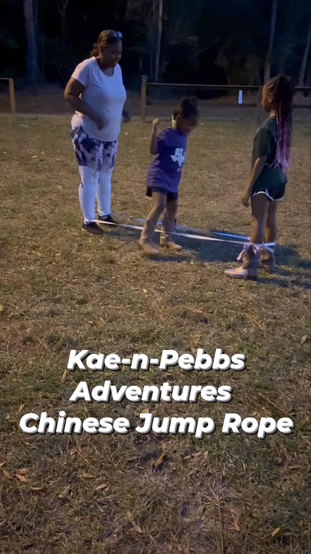 Teaching my grandskids how to play Chinese jump rope! I bet kids and ...