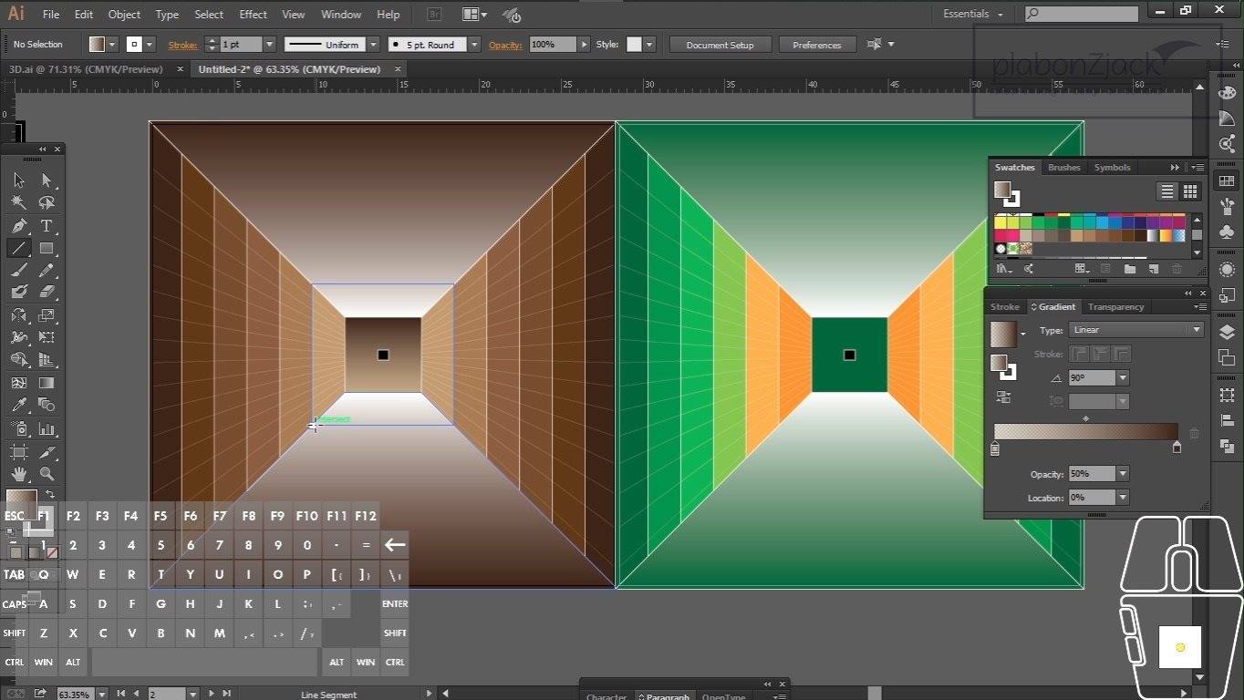 One point perspective design || 3D || plabonzjack | This video contais ...