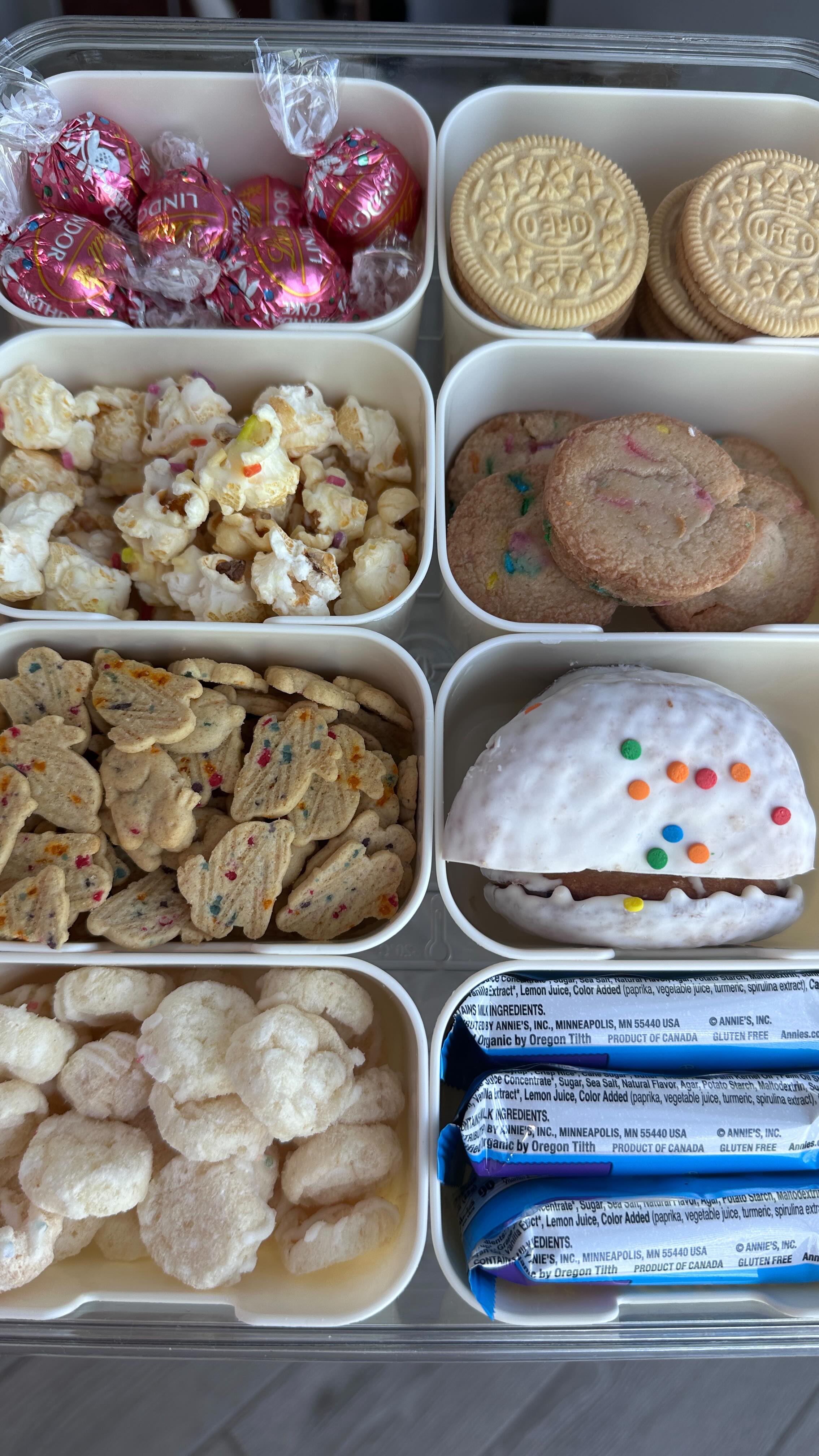 In honor of my birthday, I had to make myself a birthday themed snackle ...