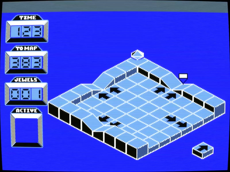 Spindizzy game on Commodore 64