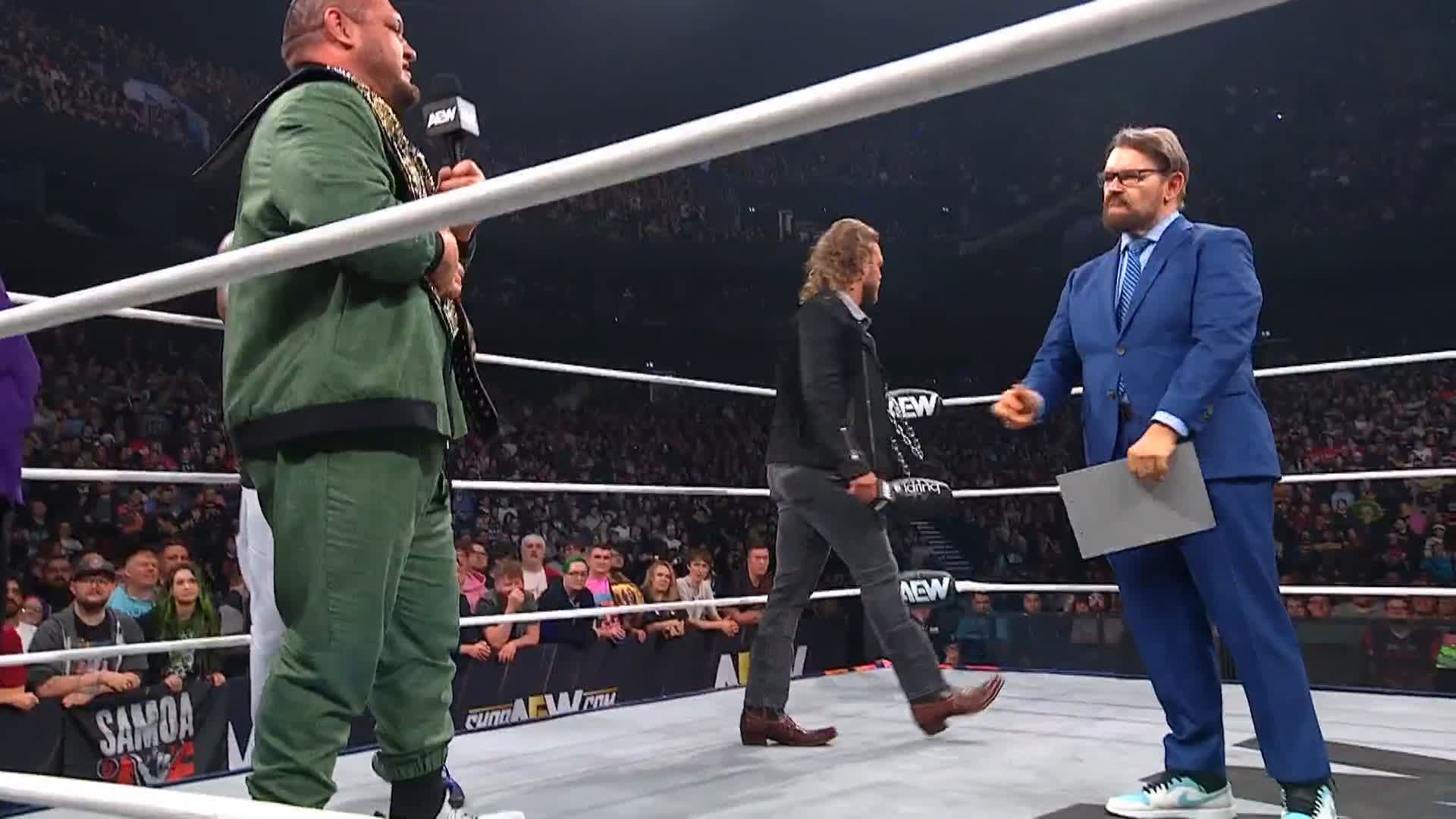 The AEW World Champion Samoa Joe wants to make this signing short and ...