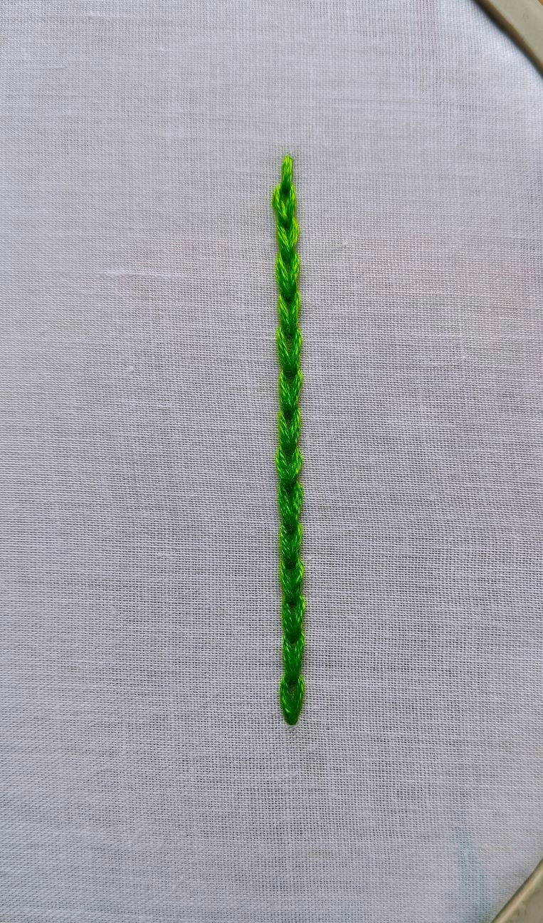 Easy way to make Chain stitch for the beginners #stitch #embroidery # ...