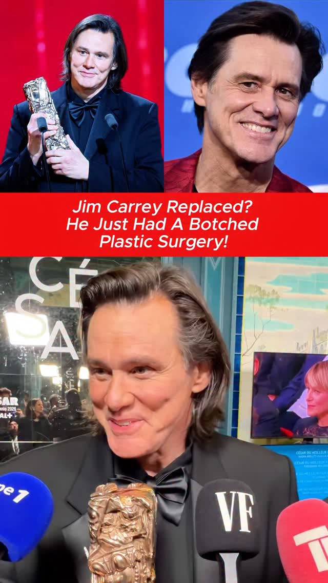 Jim Carrey replaced? He just had botched plastic surgery. as the ...