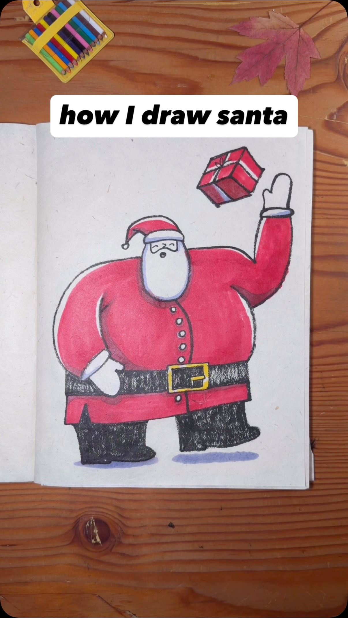 How I draw santa with ONLY letters! HAPPY HOLIDAYS TO ALL MY ART ...