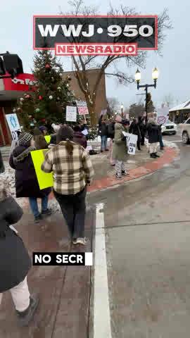 A big crowd turned out in Saline today to protest the proposed data ...