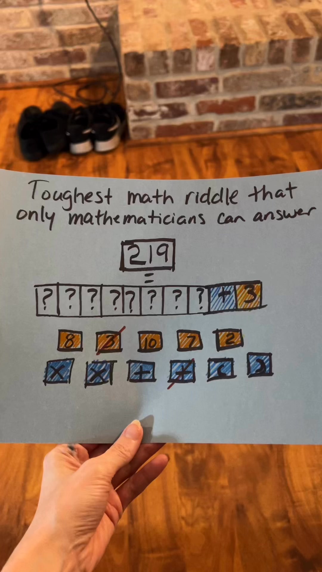 Ooh a math riddle #braingame #reels #brainteaser #viral | Dana's ...
