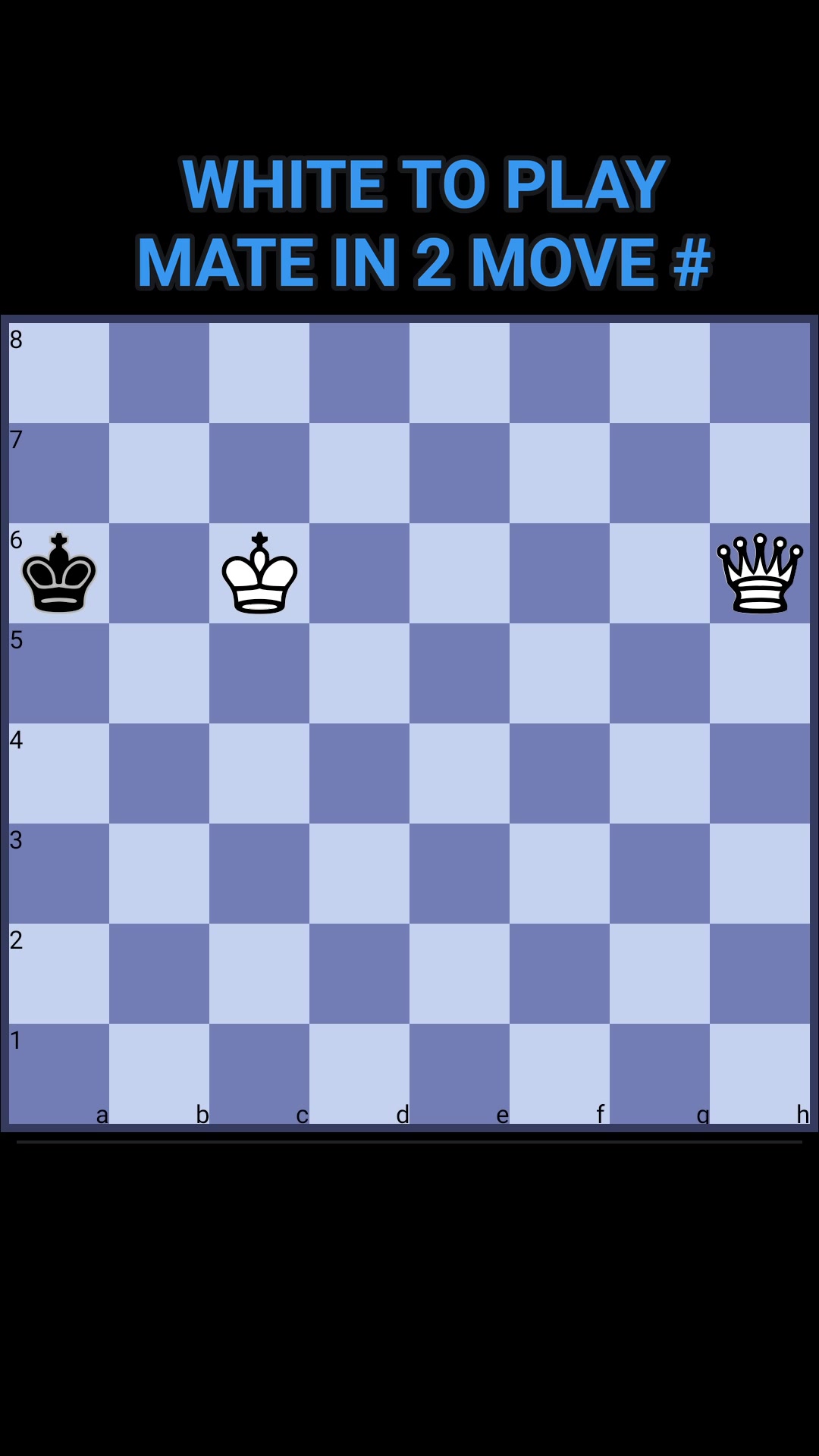 WHITE TO PLAY MATE IN 2 MOVE #Checkmate #puzzle | A Chess King academy ...