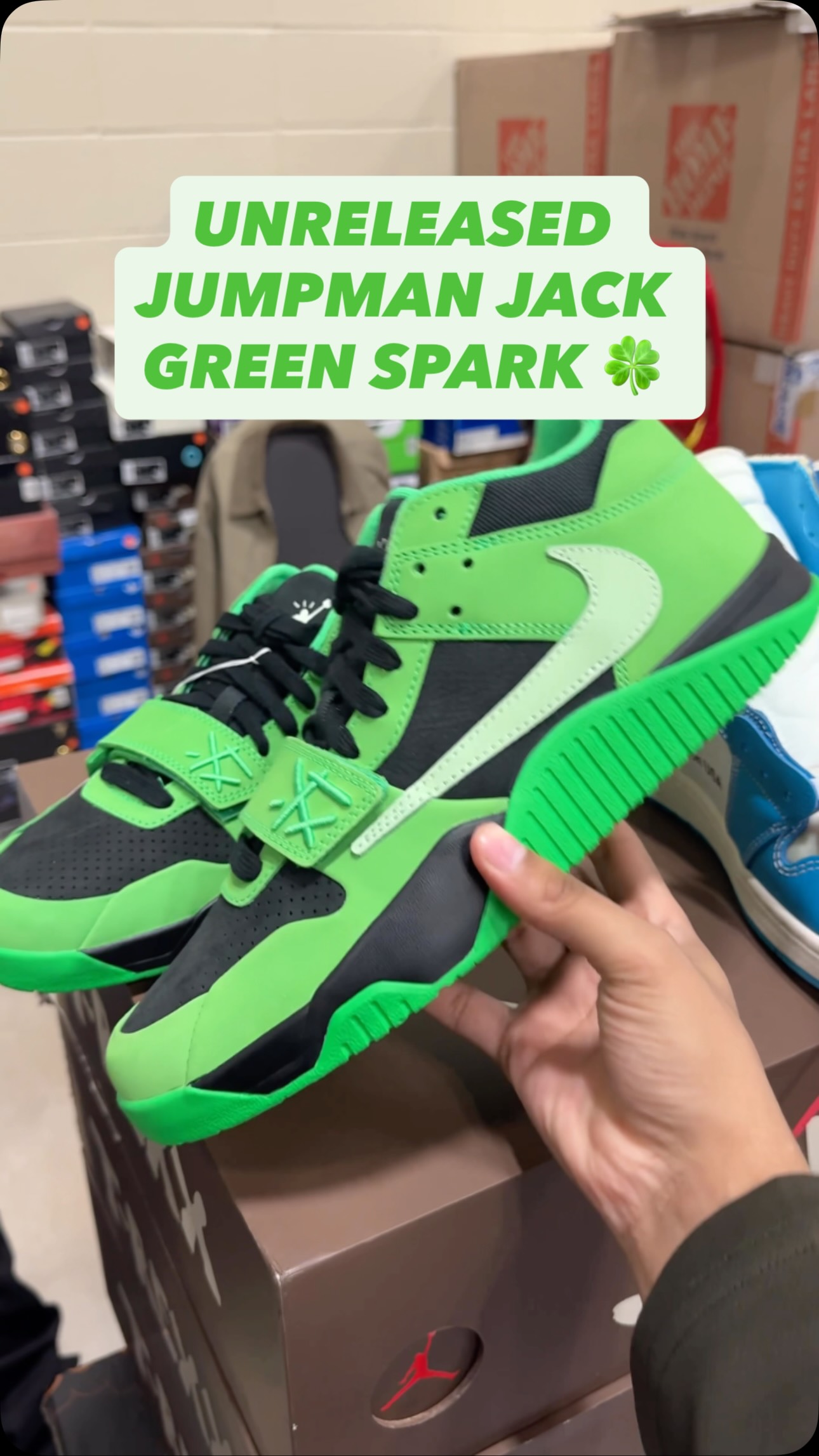 Unreleased Travis Scott Jumpman Jack Green Spark ✓ | Sneaker Con