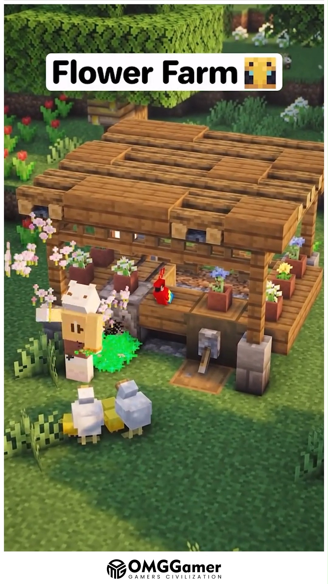 🌸 Minecraft Flower Farm With Colorful Layout and Easy Survival Farming ...
