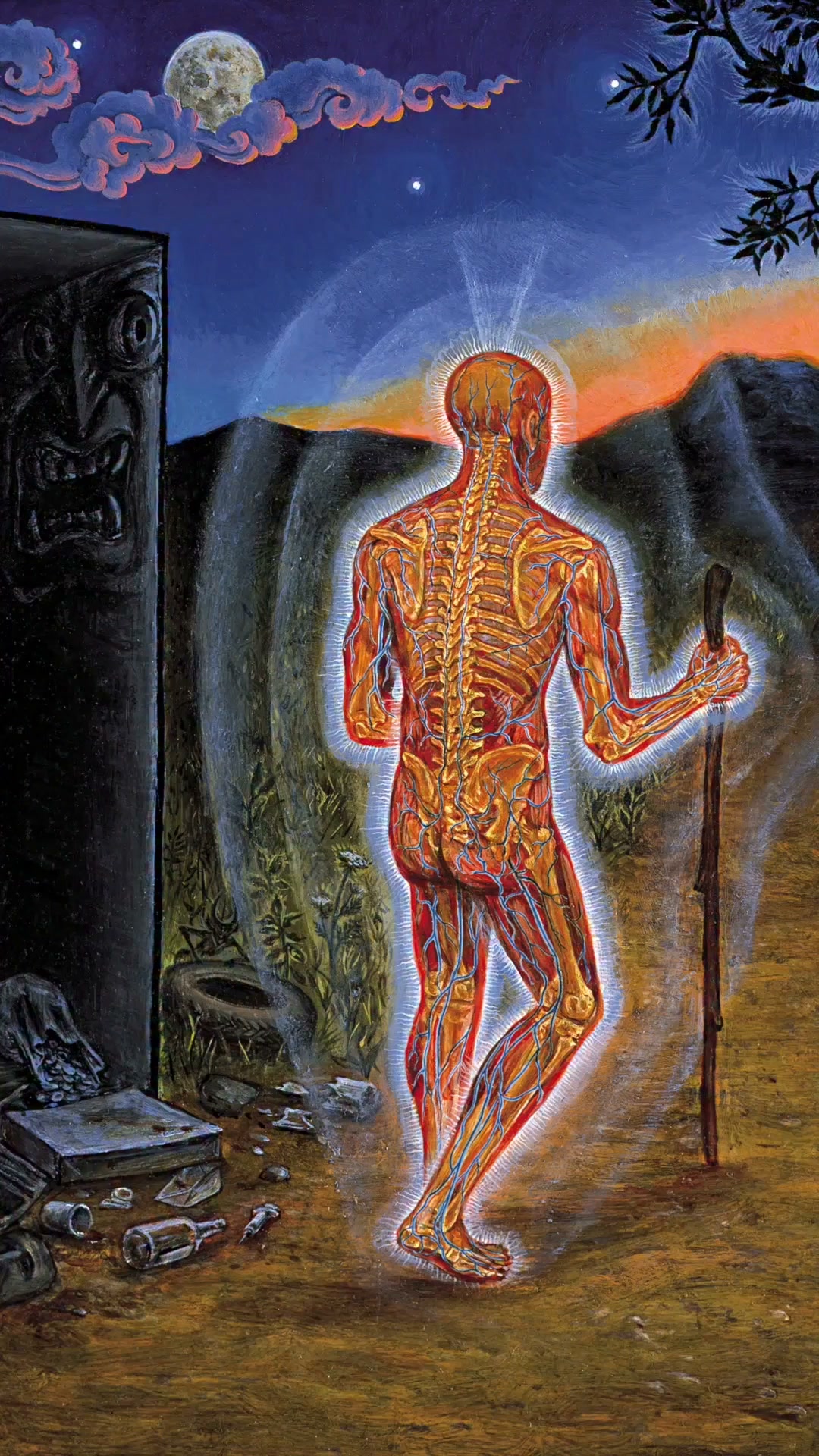 Alex - #tbt to a young Alex Grey, standing in front of his
