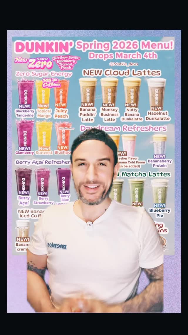 Dunkin’ Spring 2026 menu! 📍Speculate to drop on March 4th. (News/Image ...