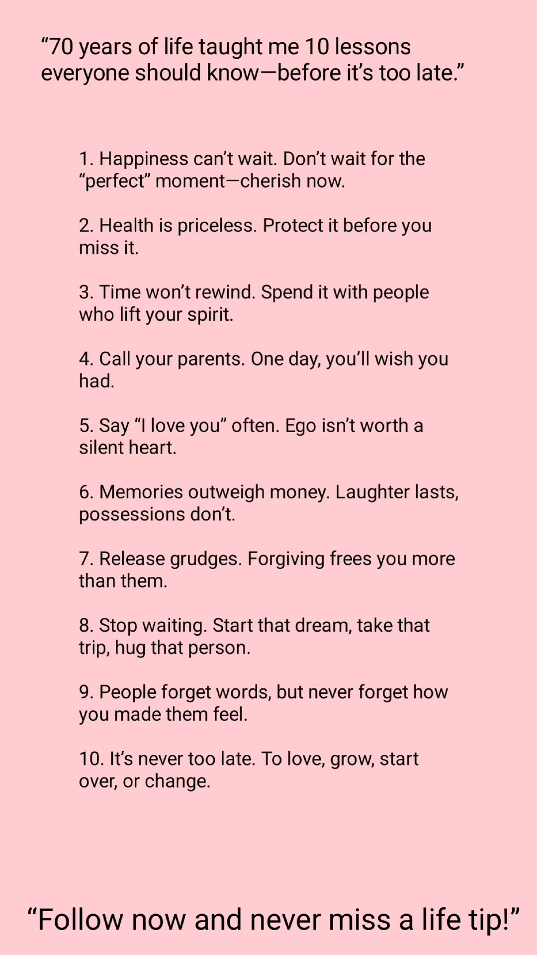 “70 Years, 10 Life Lessons You Must Know Before It’s Too Late ...