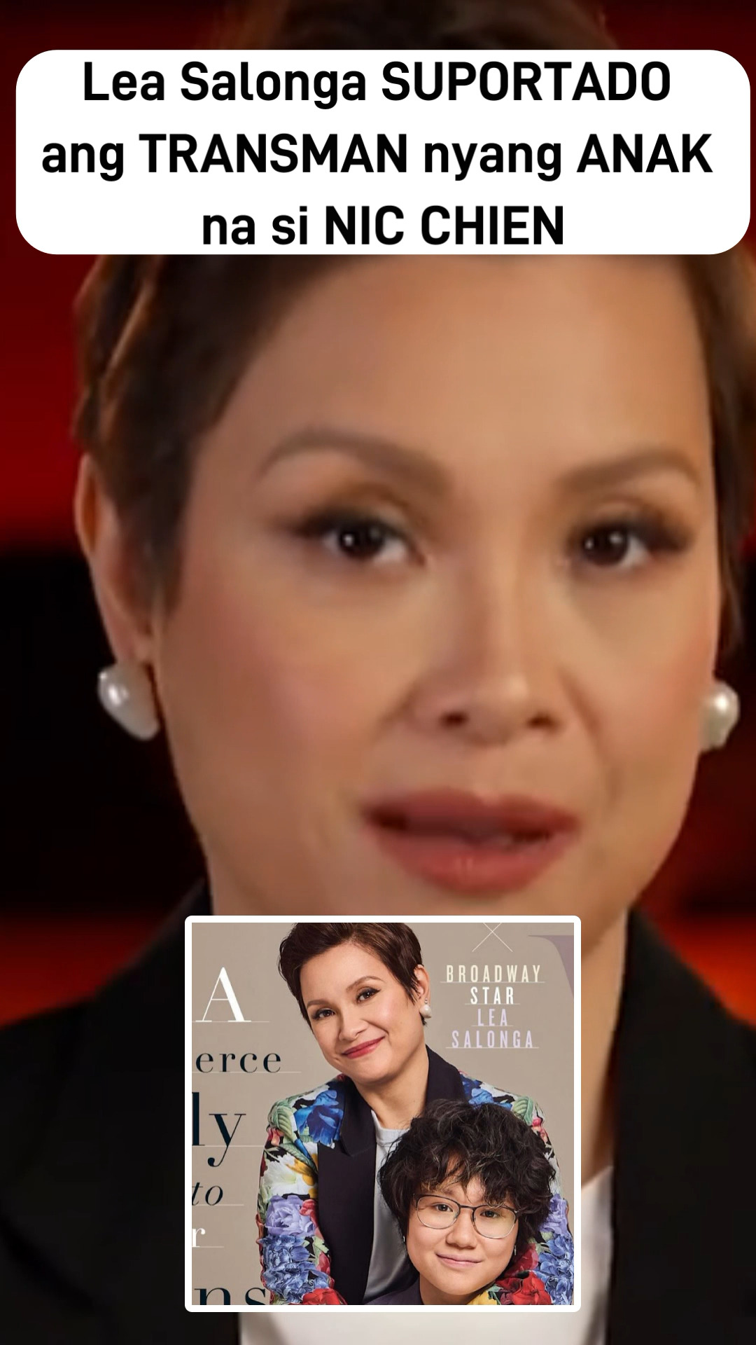 Lea Salonga SUPORTADO ang pagiging TRANSMAN ng ANAK nyang si NIC CHIEN ...
