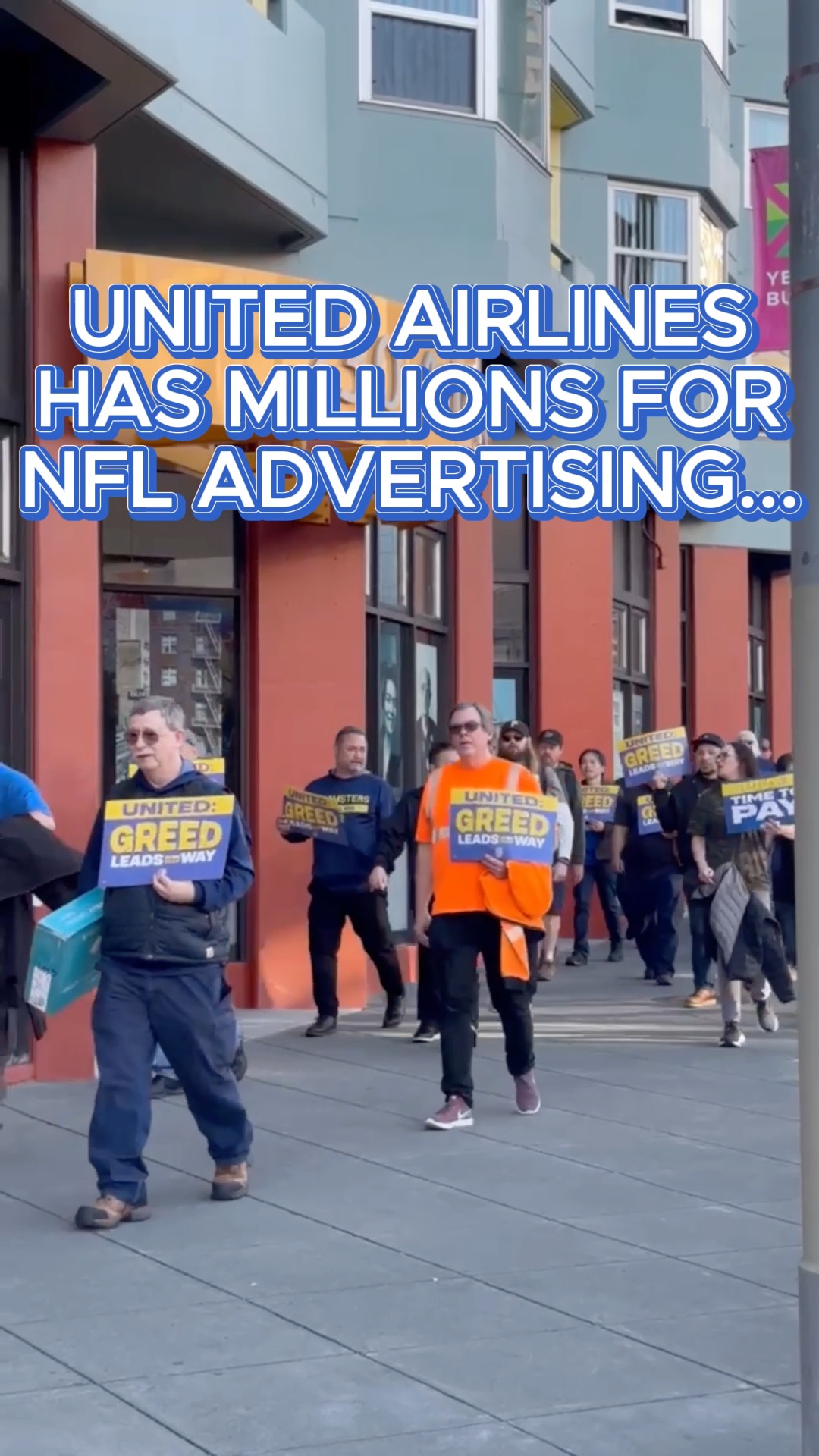 Teamsters at United Airlines rallied outside of the Pro Bowl yesterday ...