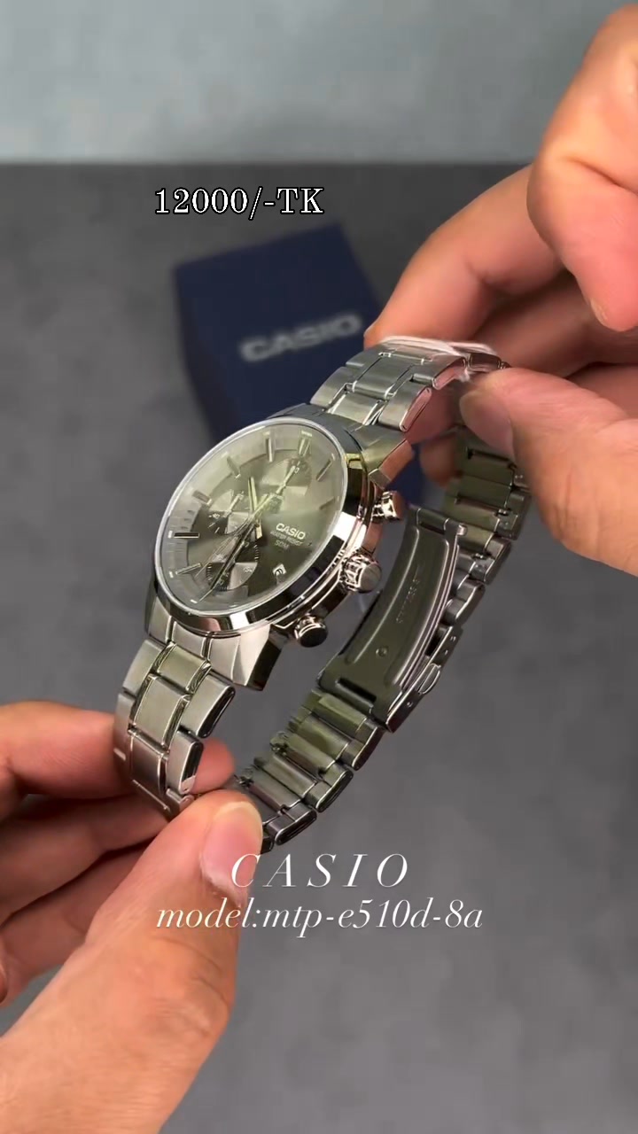 ★最終価格CASIO MTP-E510D-8AV メタリックグレー海外モデル