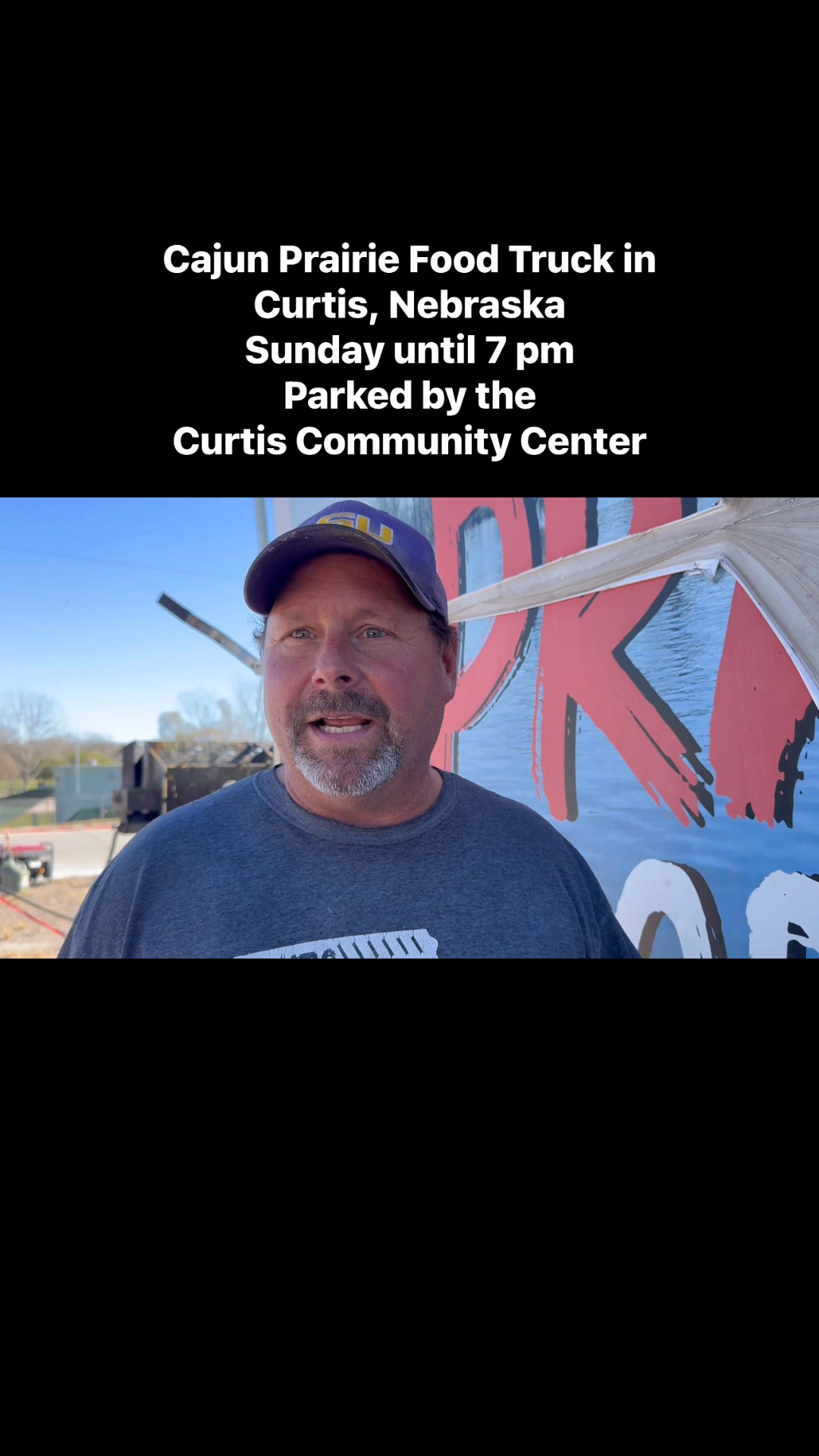 Cajun Prairie Food Truck in Curtis, Nebraska Sunday until 7 pm Parked ...