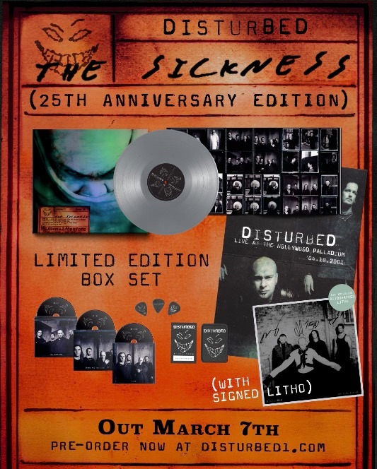 Disturbed is excited to announce the release of the 25th