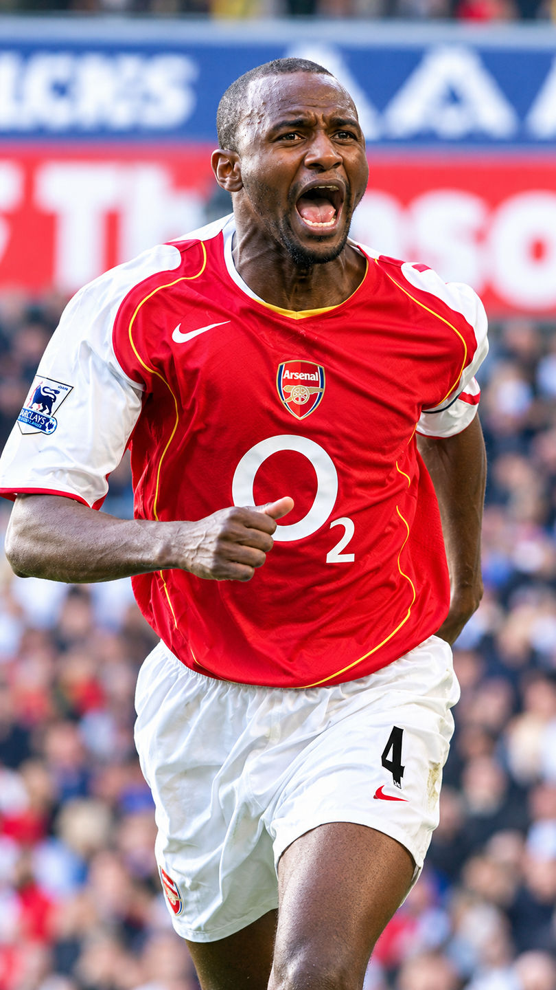 A midfield powerhouse. Patrick Vieira at his absolute prime — pure