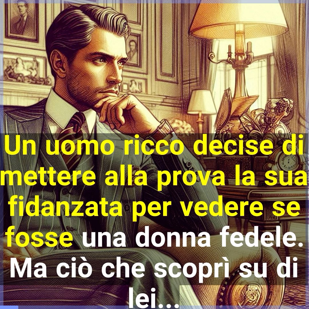 Un uomo ricco decise di mettere alla prova la sua fidanzata per vedere ...