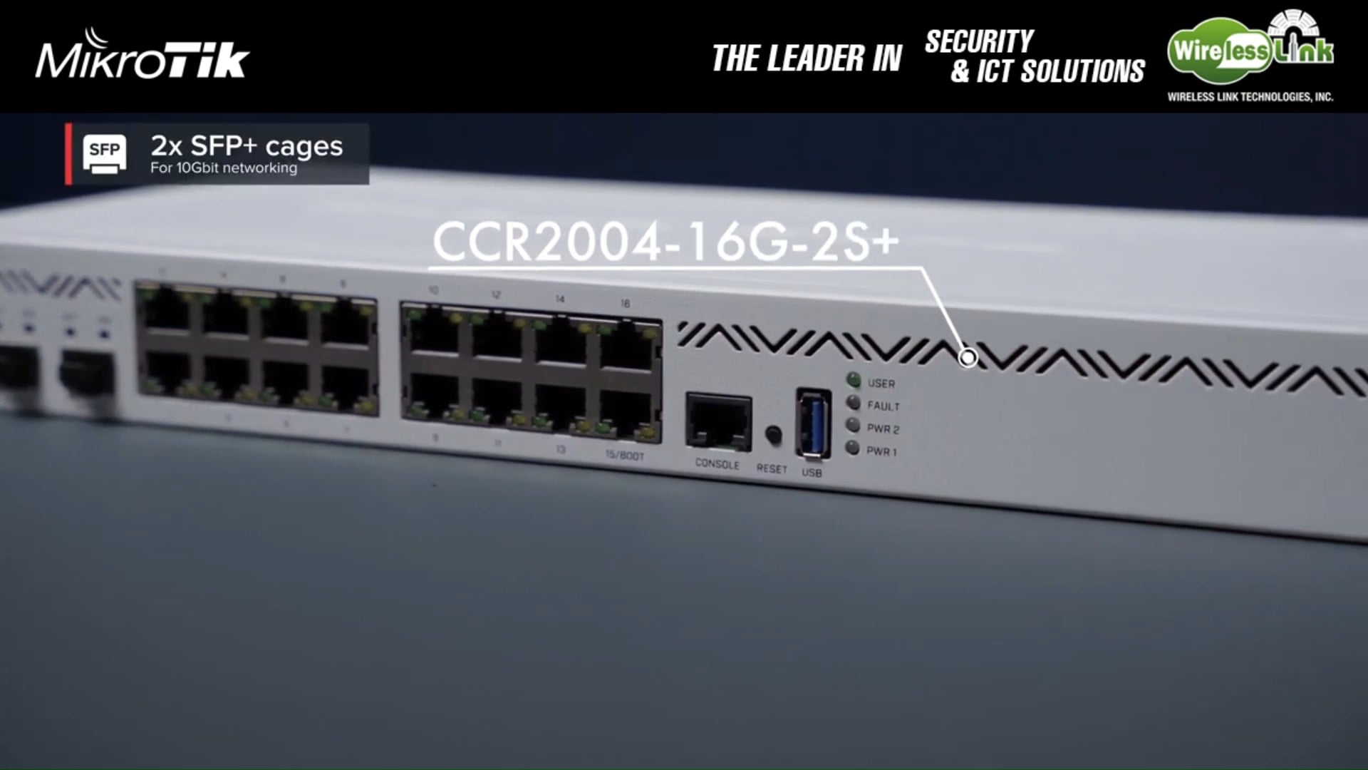 MikroTik CCR2004-16G-2S+ 16x Gigabit Ethernet 2x 10G SFP+ Cloud 